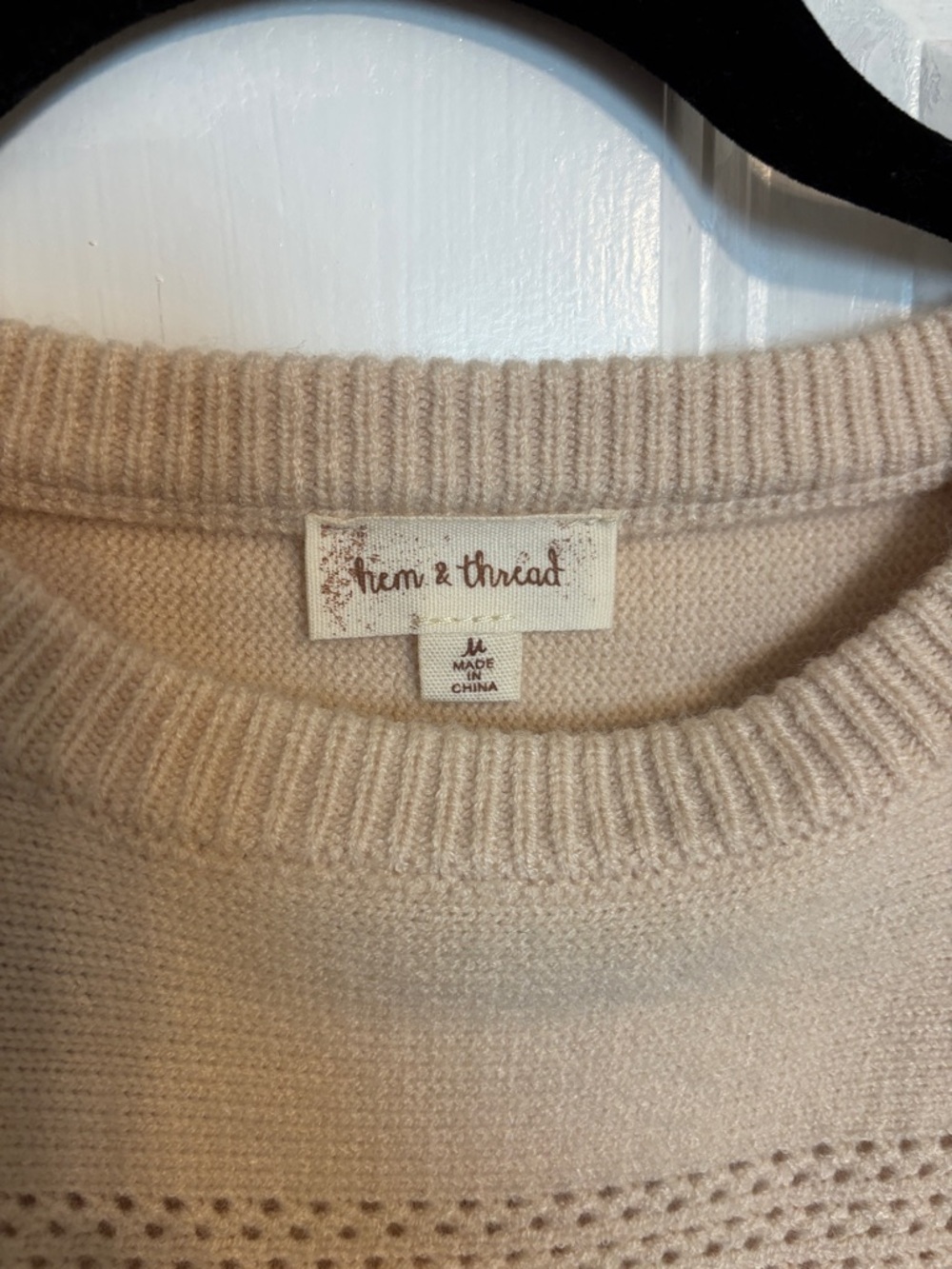 Hem & Thread Crewneck Knit Sweater - Picture 5 of 5